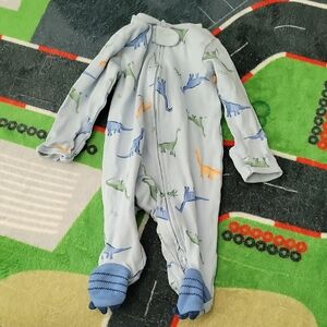 Carter's Blue Dinosaur Print Footie
